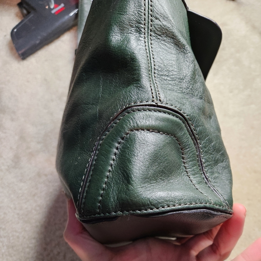 Rebecca Minkoff Jasper Hobo Leather Bucket Bag Hunter Green - Picture 7 of 15